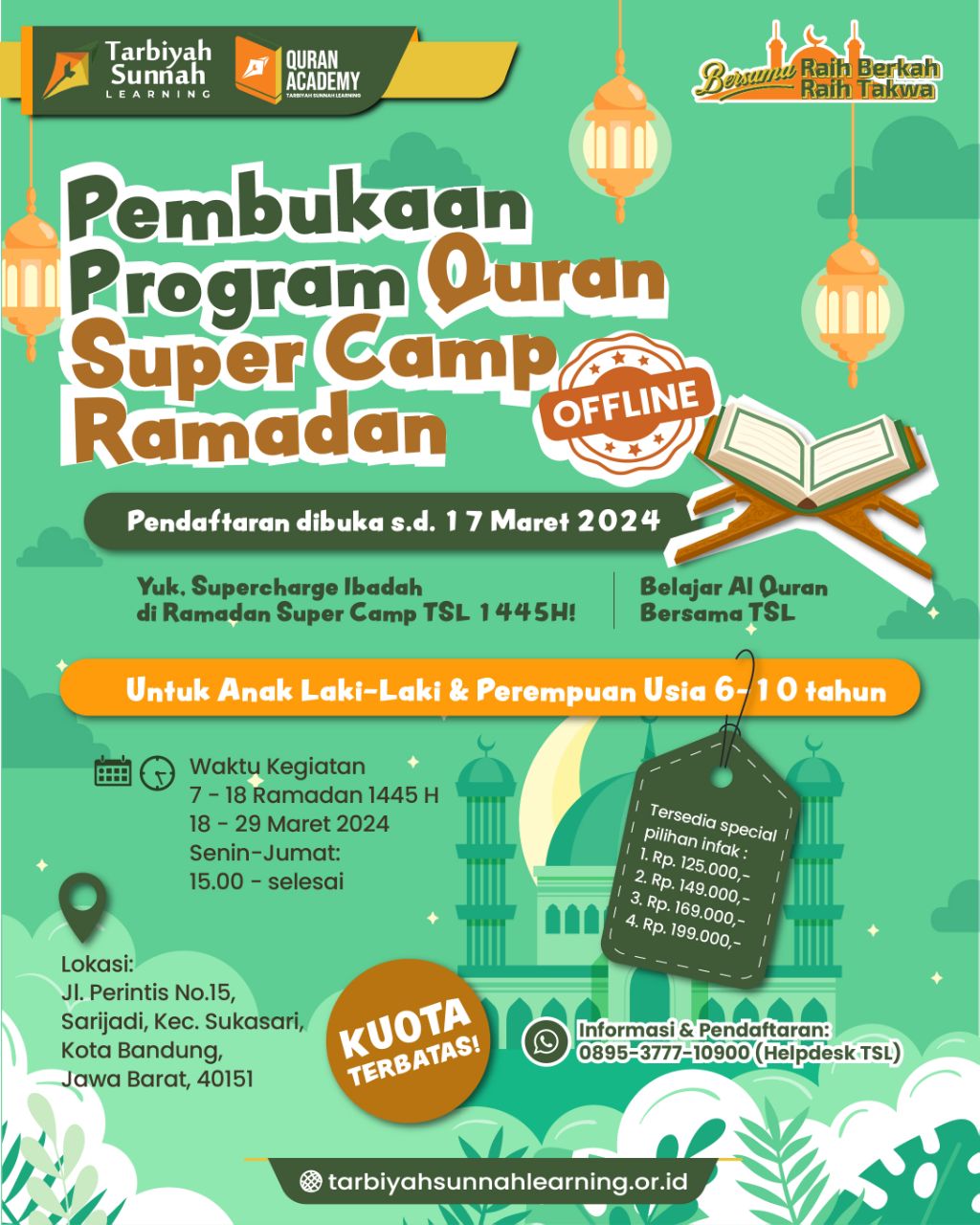  Pembukaan Program Quran Super Camp Ramadan Tarbiyah Sunnah Learning